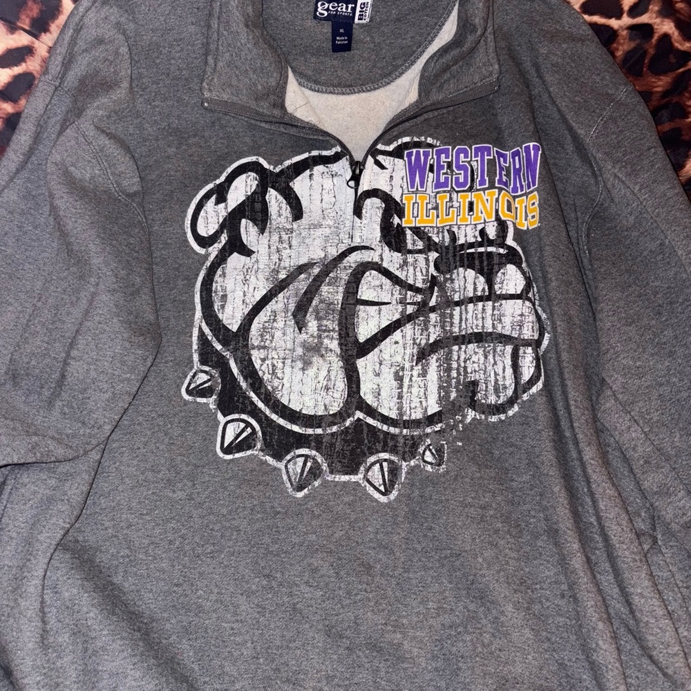 Gear For Sports Gray Western Illinois Pullover
